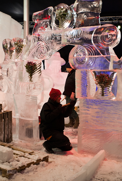 Foto's: ijssculpturen tijdens Magisch Maastricht 